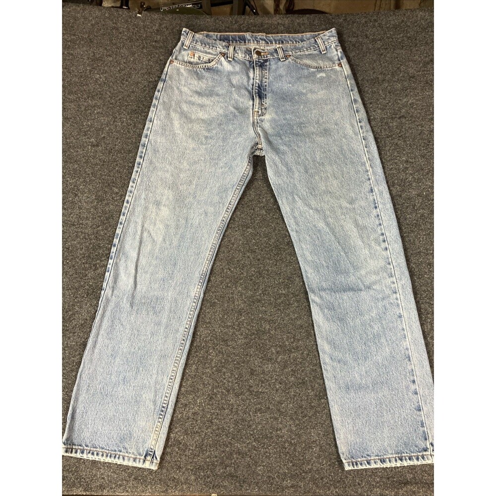 Vintage Levis 505 Orange Tab Jeans 36x32 (Fit 34x30) Faded Distressed Work 90s